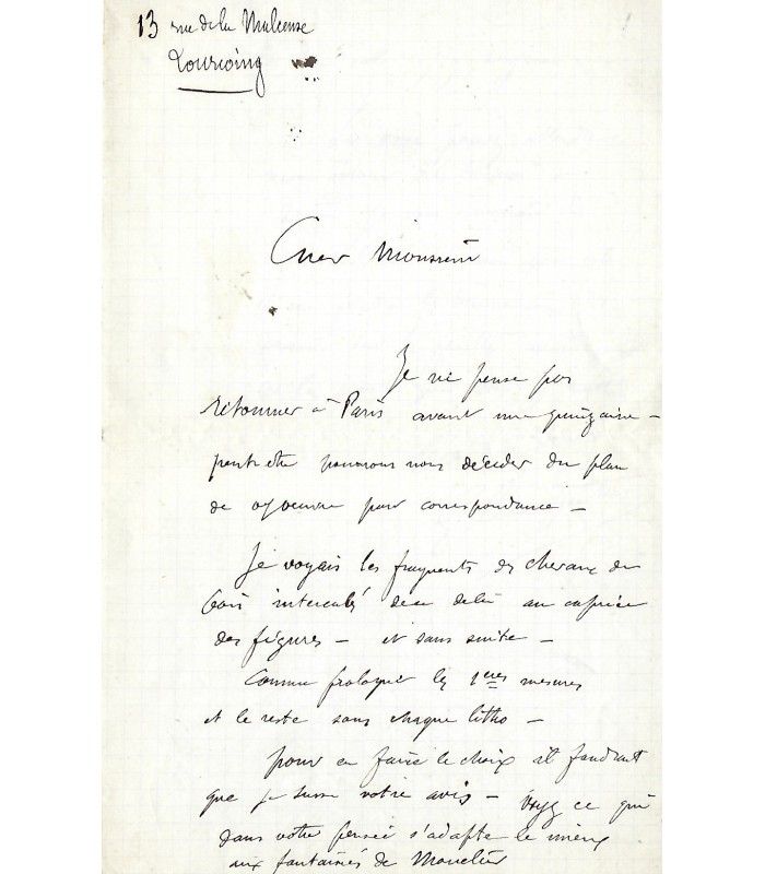 CHARPENTIER (Gustave) L.A.S. G 2504