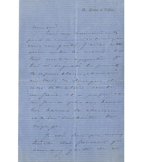 DUMAS Alexandre, fils, écrivain. Lettre Autographe (G 4453)