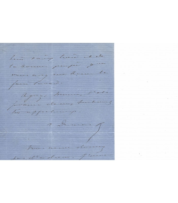 DUMAS Alexandre, fils, écrivain. Lettre Autographe (G 4453)
